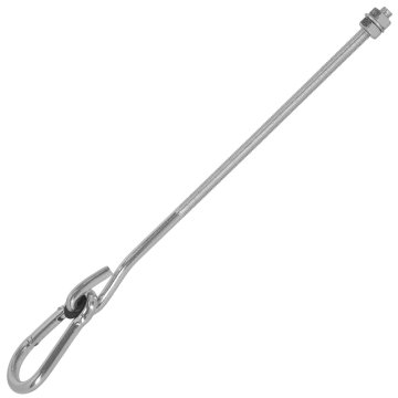 Hak Huśtawkowy Z Karabińczykiem Śrubowy Mocowanie Do Drewna M10 33 cm