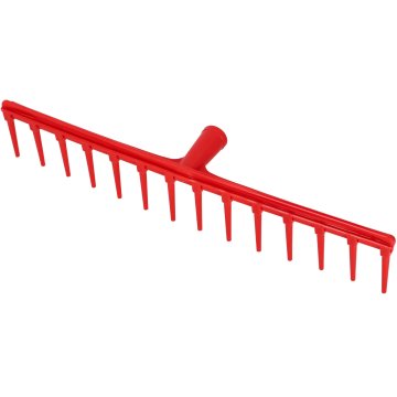 GRABIE DO OGRODU TRAW SIANA LIŚCI CLICK PLASTIKOWE 54CM BEZ TRZONU CZERWONE
