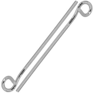 Hak Huśtawkowy Sufitowy Zawijany Wkręcany Stalowy Nierdzewny M10 30 cm 2SZT