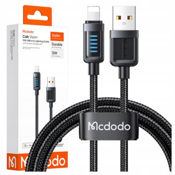Mcdodo KABEL USB-A LIGHTNING SZYBKIE ŁADOWANIE DO APPLE IPHONE 12W 1M LED
