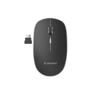 Gembird MIŠ USB-C OPTIČKI WRL CRNI/TIHI MUSW-4BSC-01