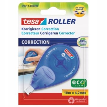 Tesa Korektor biurowy w taśmie myszka do szkoły jednorazowy 10m x4,2mm