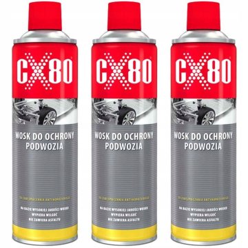 cx80 Wosk preparat antykorozyjny w sprayu do konserwacji podwozia 500ml x 3