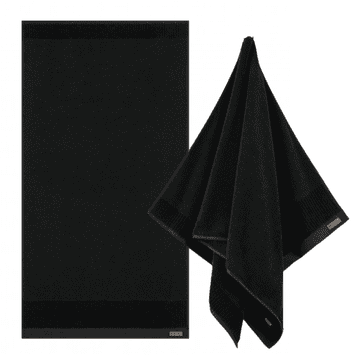 Zwoltex PORTO Ręcznik do rąk twarzy włosów gruby czarny 600g 50x100cm