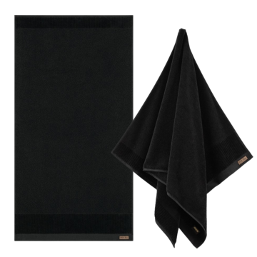 Zwoltex PORTO Ręcznik kąpielowy duży gruby czarny 600g 100x150cm
