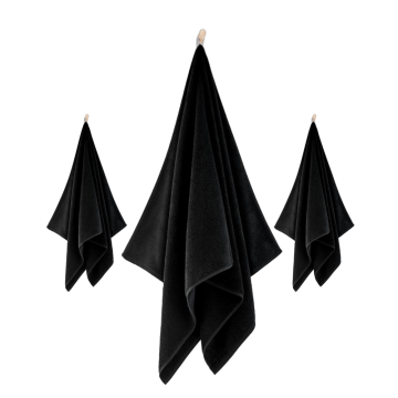 Zwoltex Kiwi 2 komplet ręczników ręcznik czarny 30x50 50x100 70x140