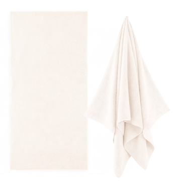 Zwoltex KIWI 2 Ręcznik kąpielowy duży do włosów gruby ecru 500g 50x100cm