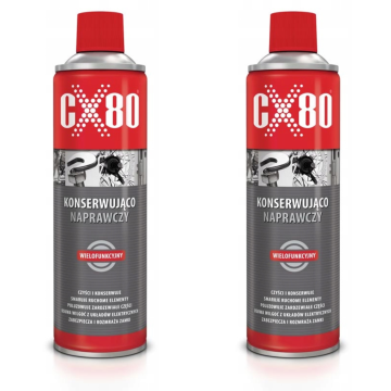 cx80 Preparat konserwująco naprawczy - Smar spray do zawiasów 500 ml x2