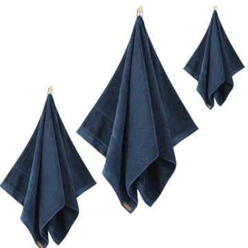 Zwoltex QUEEN set ručnika od 3 komada plavi 70x140 50x100 30x50