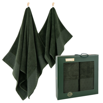 Zwoltex ARTDECO ręcznik 2szt bawełna egipska zielony 450g 50x90+ 70x140