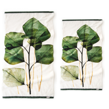 Zwoltex GREEN LEAF komplet ręczników ręcznik 2szt kolorowy 70x140 50x100