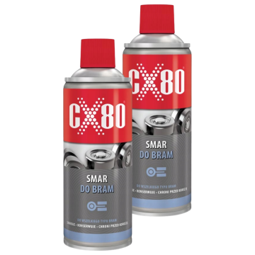 cx80 Smar do bram przesuwnych garażowych prowadnic szyn - Spray 2x500ml