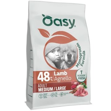 Oasy OASY One Animal Protein Adult Medium/Large Lamb - Suha hrana za pse, janjetina, 10kg