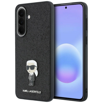 Karl Lagerfeld Originalna maskica za Samsung Galaxy A57 - Glitter IML NFT Iconic - crna maskica s sjajnim česticama - KLHCSA57GKNPSK