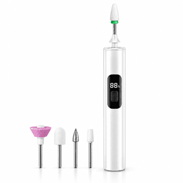 FRILLA® Punjiva električna brusilica za nokte s LCD zaslonom, LED svjetlom i izmjenjivim brusnim nastavcima | NAILJET