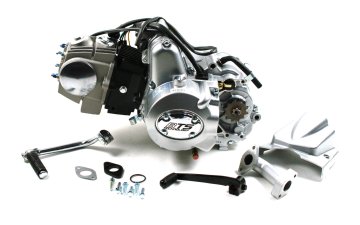 BTS horizontalni motor 152FMH, 110cc 4T, 4-stupanjski ručni mjenjač, srebrni (bez ulja)