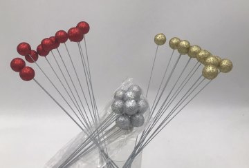 kuglice s glitterom 2 cm na miksu za trzanje 12 komada