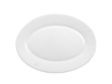 Bormioli Rocco Toledo eliptični stakleni pladanj, bijeli, 30 cm, perivo u perilici posuđa