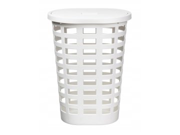 Plast Team Boston okrugla bijela košara za rublje s ventilacijom 54 l