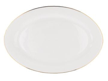 Florina Belissima ovalni pladanj 34 cm porculanski sa zlatnim rubom