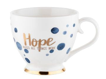 Florina Mare Hope porculanska šalica na nozi, 440 ml, pozlaćeni rub