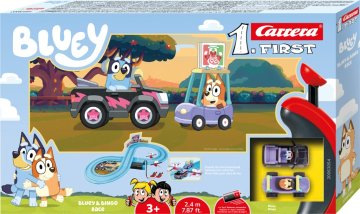 slomart CARRERA First Bluey - Utrka Bingo i Bluey - 2,4 m | Komplet trkaće staze za najmlađe