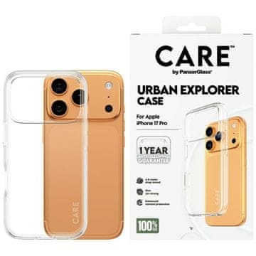 PanzerGlass CARE by Flagship Urban Explorer maskica s prozirnim okvirom za iPhone 17 Pro prozirna