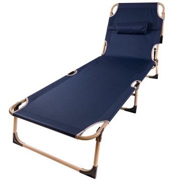 Northix Sklopivi turistički krevet Field bed Kanada, tamnoplava boja