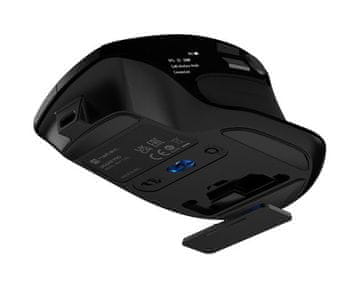 Natec JAGUAR PRO miš, vertikalni, bežični, ergonomski, BT / USB 2.4GHz, 4000DPI, crni