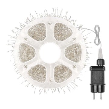 EMOS LED nano lanac na kolutu, srebrni, 9,6 m, višebojni, tajmer