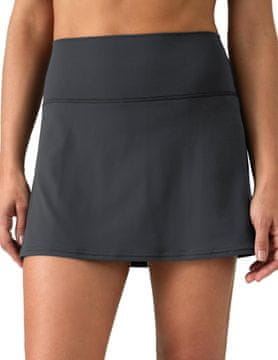 Nikcorp Ženska sportska suknja 2 u 1 Dreamlux s džepovima i ugrađenim kratkim hlačama, visoki bešavni struk, Lycra Black, brzo se suši, odvodi znoj, visoka elastičnost, tenis golf trčanje fitness, crna M