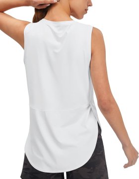 Nikcorp Ženska Sportska Majica Tank Top Bijela za Jogu i Fitness Ice Silk Materijal 4-Way Stretch Okrugli Izrez Bez Rukava Brzo Se Suši Veličina S