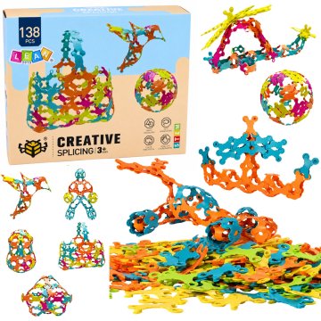 slomart LEAN TOYS Kreativne povezive kocke, 138 kom