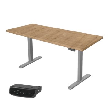 UVI Sit Stand Desk for office Standard V2 Chalet Oak - Siva