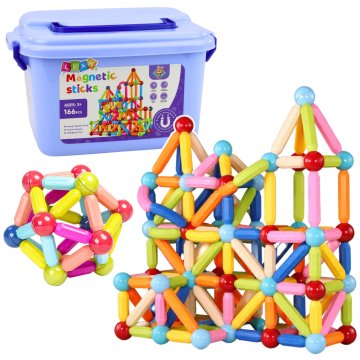 slomart LEAN TOYS Magnetni gradbeni blokovi 166 kom - 3D konstrukcije