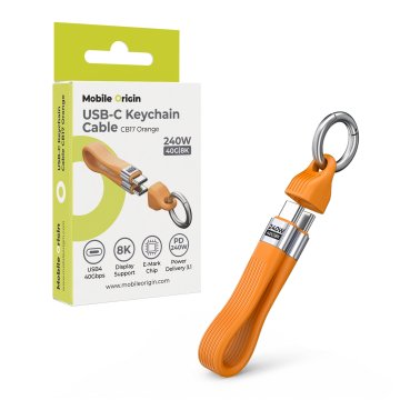 Mobile-origin CB17 viseći kabel, 240 W, USB-C, 13 cm, narančasti (MO-UK-CB17-ORG)