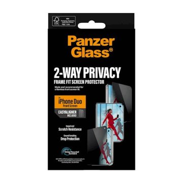 PanzerGlass Zaštitno staklo Frame Fit Privacy za iPhone Duo (PG12437)