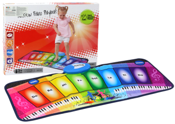 slomart LEAN TOYS Glazbeni plesni tepih s klavirom - duginih boja