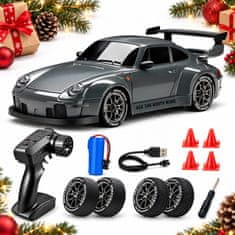 JOJOY® RC drift auto na daljinsko upravljanje, trkaći automobil 20 km/h s baterijom i LED svjetlima | DRIFTOR