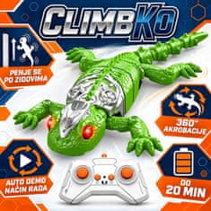 JOJOY® RC zmija na daljinsko upravljanje koja se penje po zidovima, 360° rotacija, punjiva igračka s daljinskim upravljačem | CLIMBKO