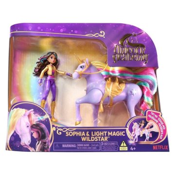 UNICORN ACADEMY Akademija za jednoroge svjetlosni jednorog i figura Sophia & Wildstar 11 cm