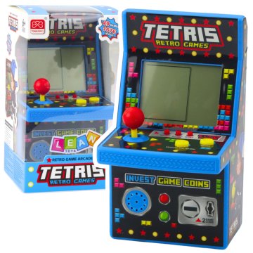 MINI LEAN TOYS Mini Automat za Igru Tetris Retro 49 Igara 1676 Razina Plavi