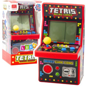 MINI LEAN TOYS Mini Automat za Igru Tetris Retro 49 Igara 1676 Razina Crveni