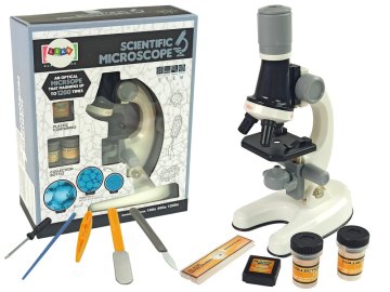 Mikroskop LEAN TOYS Dječji Mikroskop Edukativni Set Bijeli