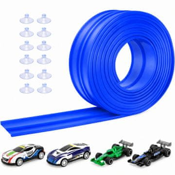 JOJOY® Staza za autiće s 4 autića, dječja utrkivačka staza 5 m, automobilska trkaća pista | BLUETURBO