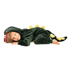 Nikcorp Dječja pidžama Kigurumi dinosaur Nikcorp jednodijelna zelena s kapuljačom, mekani kombinezon za spavanje i igru, labavi kroj, 115-125 cm