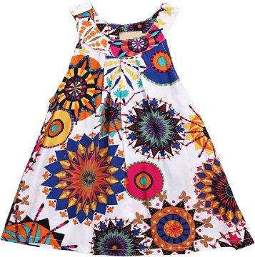 Nikcorp Haljina za bebe ljetna pregača s cvjetnim uzorkom višebojna dječja haljinica bez rukava za djevojčice 6-12 mjeseci dužina 48 cm obujam prsa 70 cm casual elegantan stil