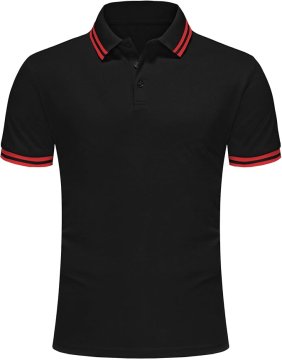 Nikcorp Muška polo majica Regular Fit 80% poliester 20% pamuk piké prozračna brzo sušeća otporna na gužvanje sportska elegancija za ljeto teniski golf trening crna XL