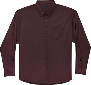 Nikcorp Muška košulja dugi rukav button-down Plus Size 3XL bordo long fit glatka jednobojna elegantna poslovna casual mekana prozračna izdržljiva za višestruko pranje