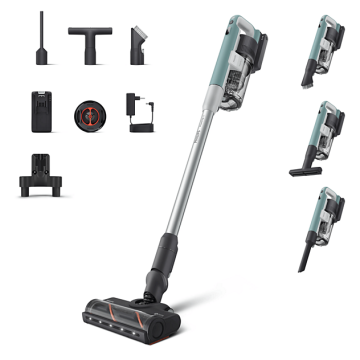 Philips PowerUp 20 bežični uspravni usisavač, 4 nastavka, do 100 AW, tirkizna (XC2233/10)